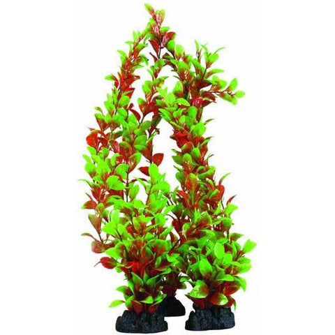 Ludwigia Plastic Aquarium Plant Red and Green